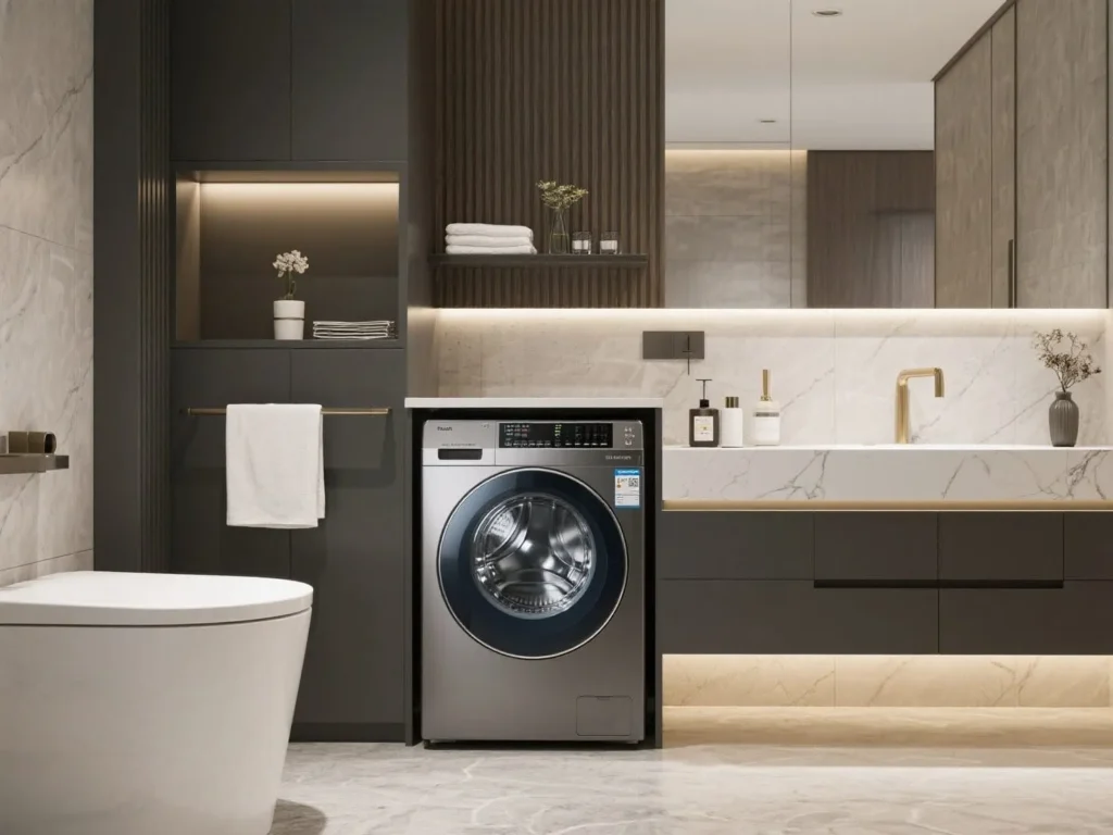 Bathroom laundry cabinet
