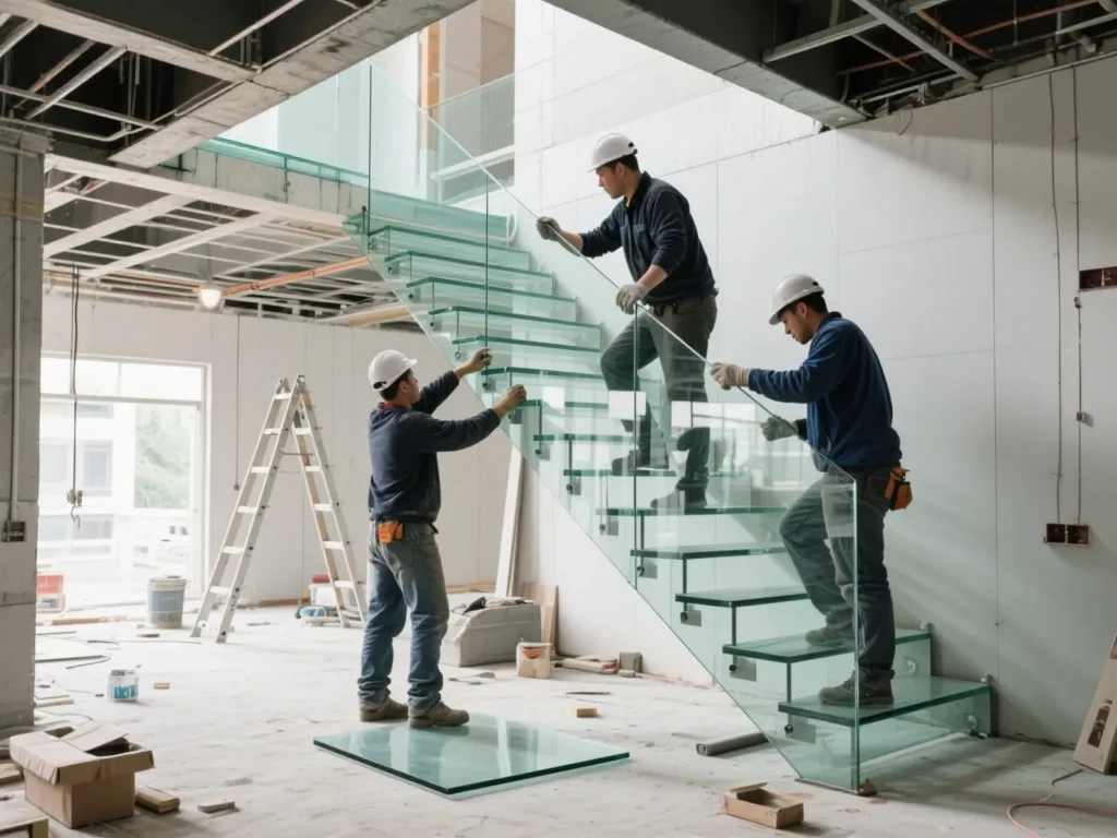 Components of a Glass Staircase System