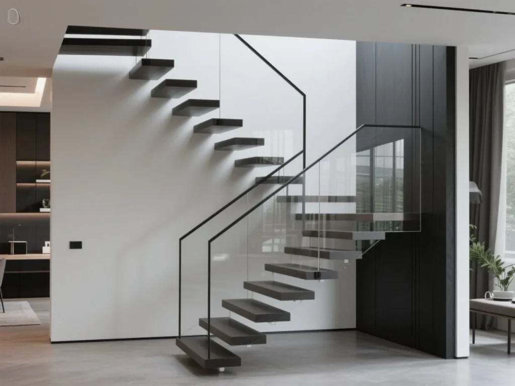 Factory floating stair trial installation (9)