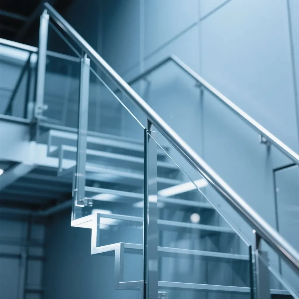 Floating stair handrail