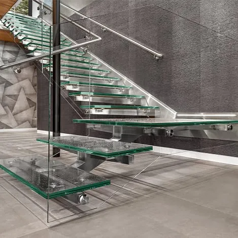 Glass staircase