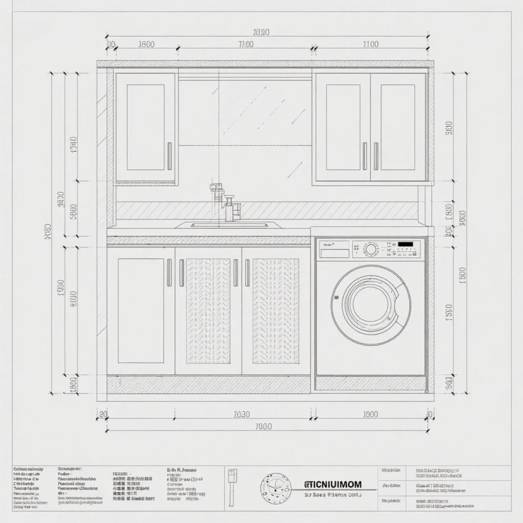 Standard height of laundry cabinets