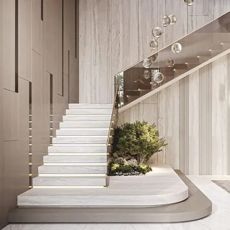 Straight staircase