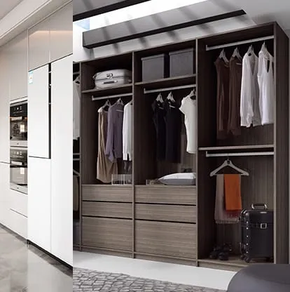 Wardrobe closet custom solutions