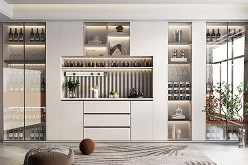 Wine bar cabinet