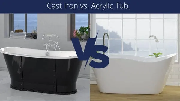 Acrylic vs cast iron bathtub comparison
