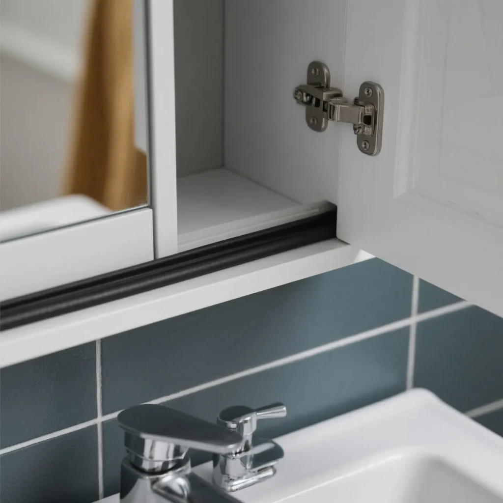 Bathroom cabinet sealing strip