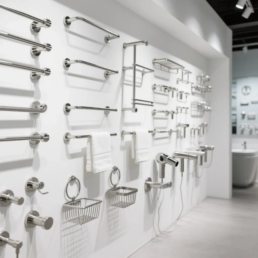 Bathroom hardware details