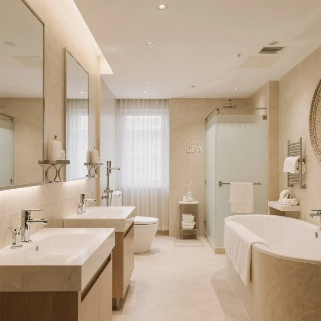 Beauty salon bathroom hardware