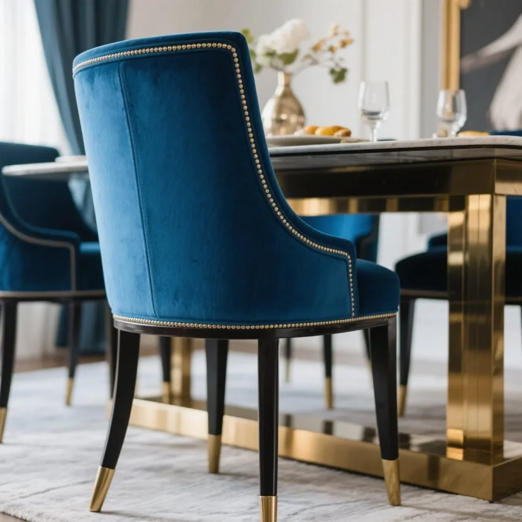Blue dining chair