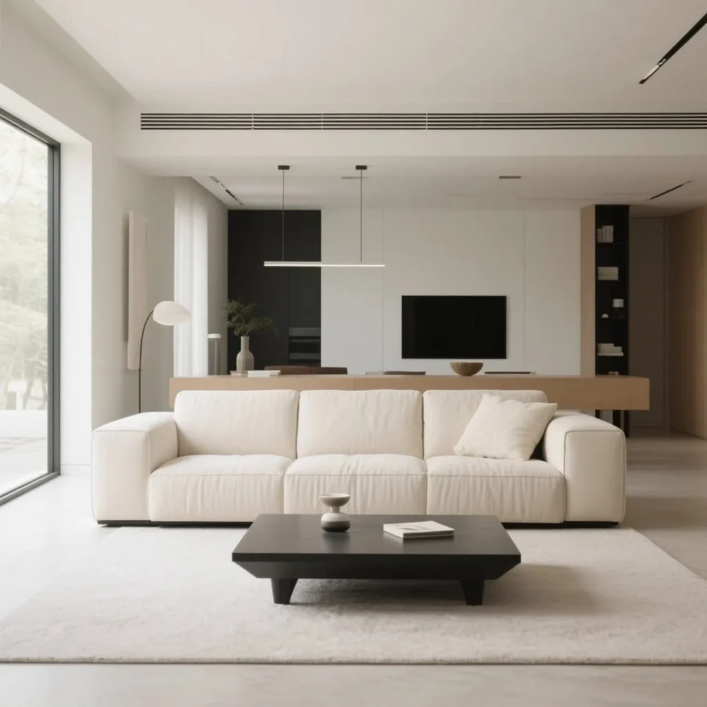 Cream sofa