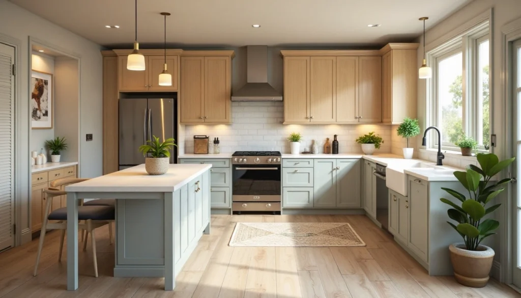 Kitchen color board cabinet countertop floor samples