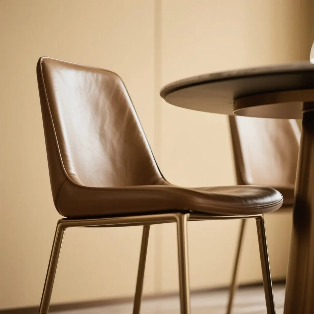 Leather dining chair