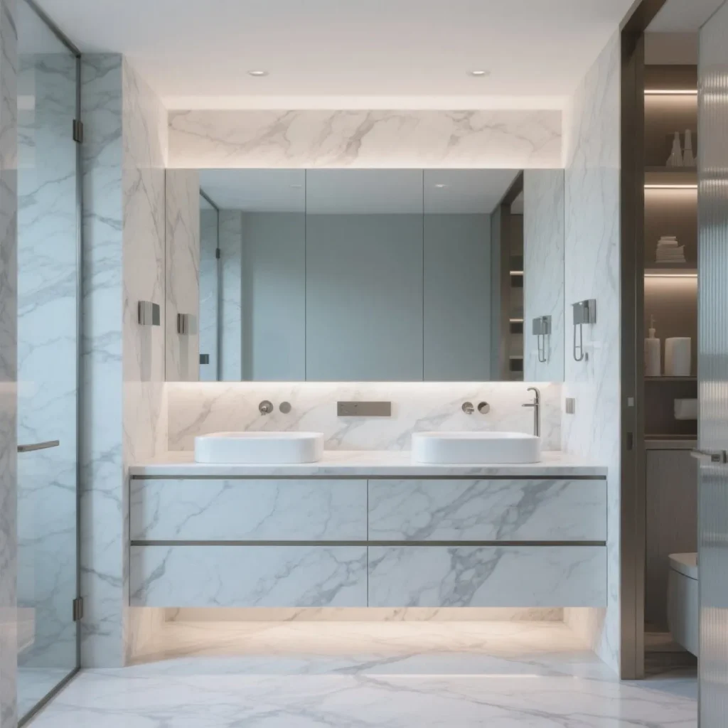 Natural stone bathroom cabinets