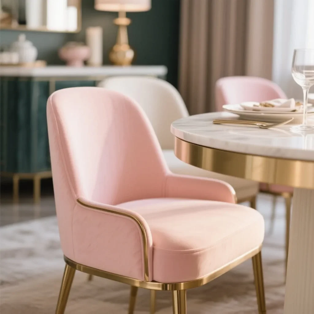 Pink dining chair