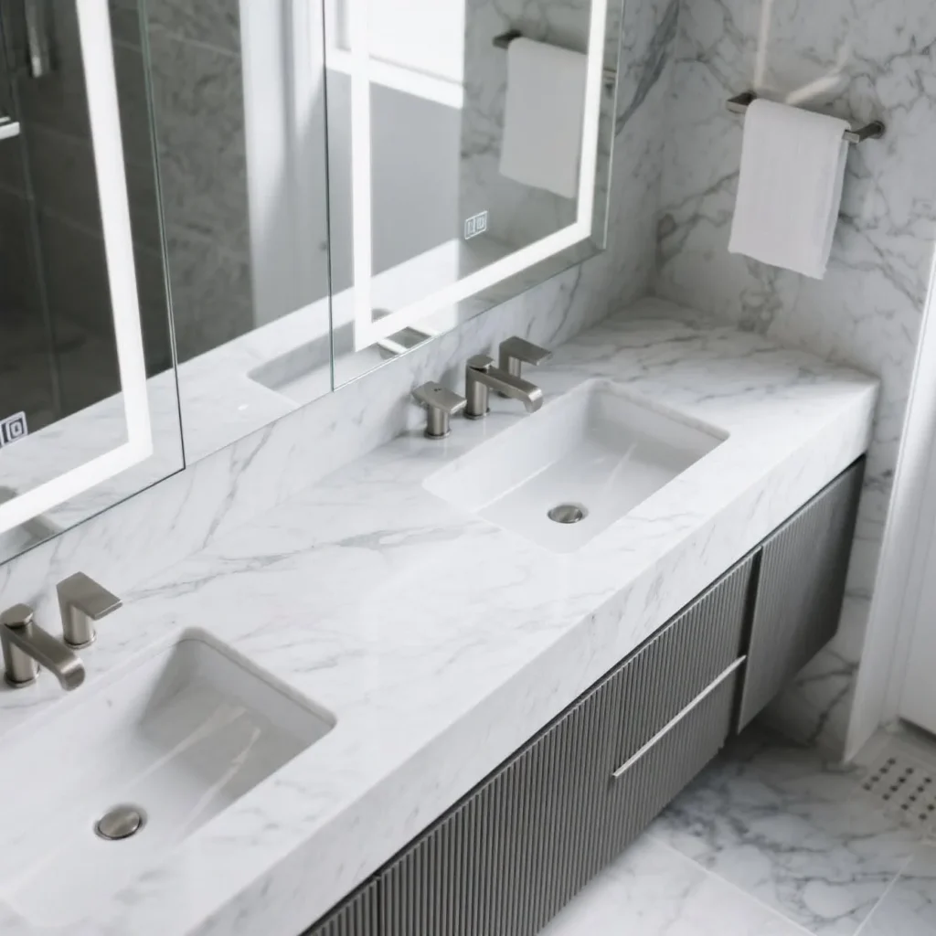 Quartz for bathroom vanity