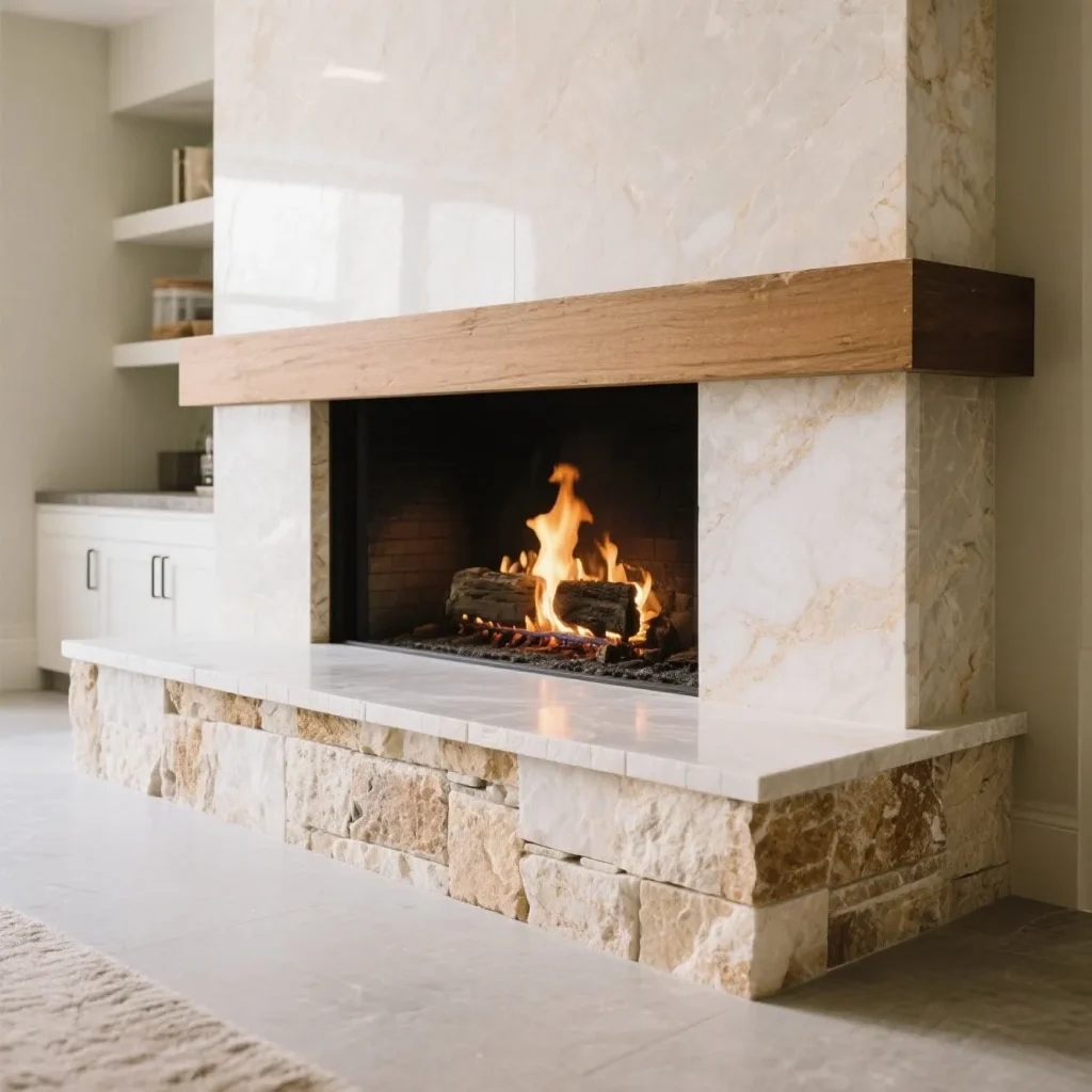 Quartzite for fireplaces