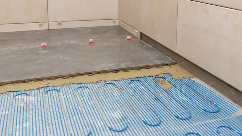 Radiant heat under stone tile
