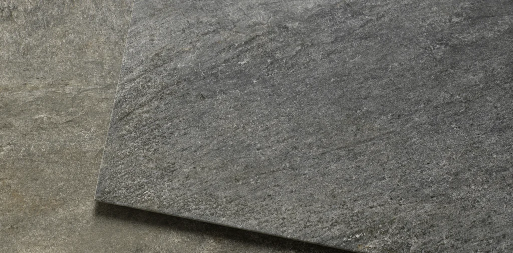 Recycled material porcelain tile