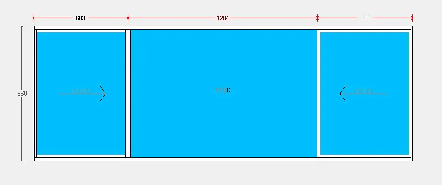 Sliding window opening clearance