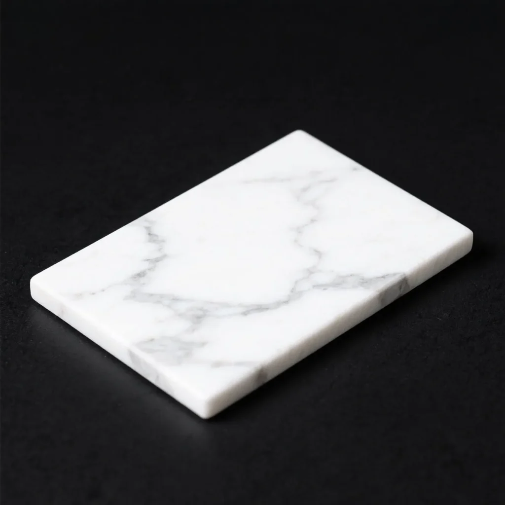 Snow white marble