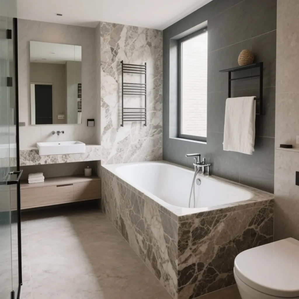Stone bathtub