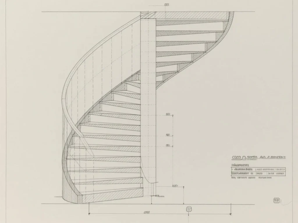 Structure of a spiral staircase