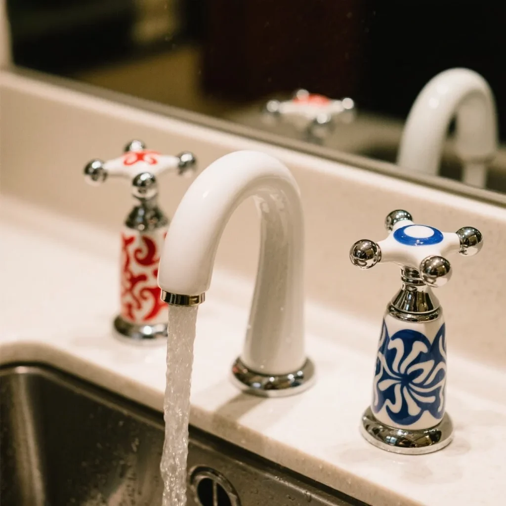 Tap hot and cold water adjustment