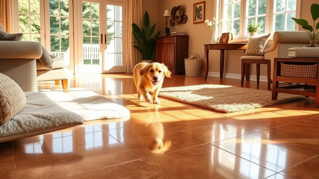 Textured porcelain tile traction pets matte finish