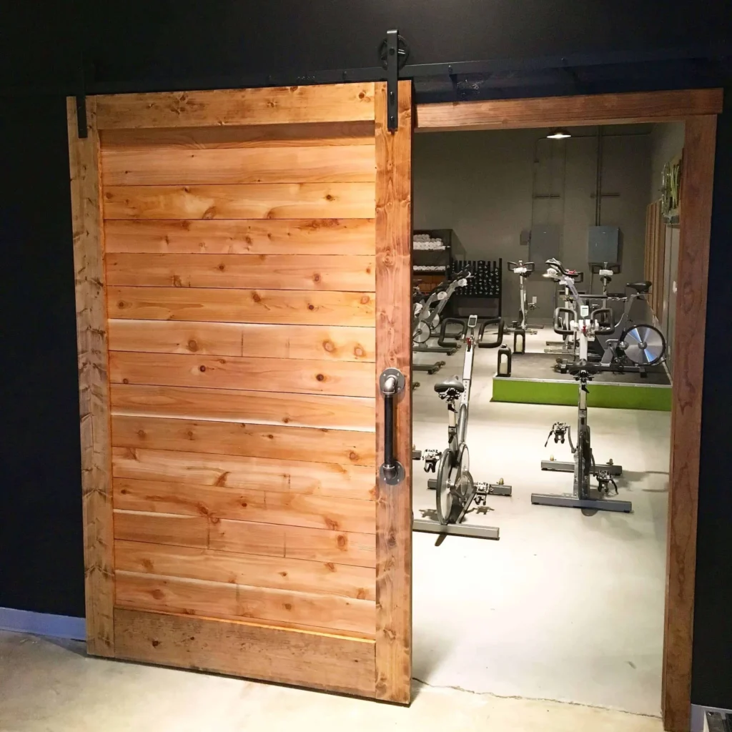 Warping wood barn door