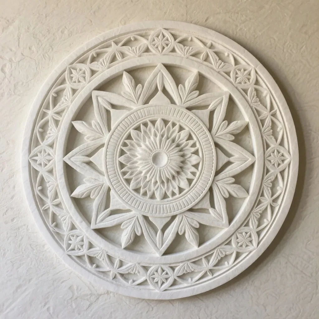 Waterjet medallions for walls