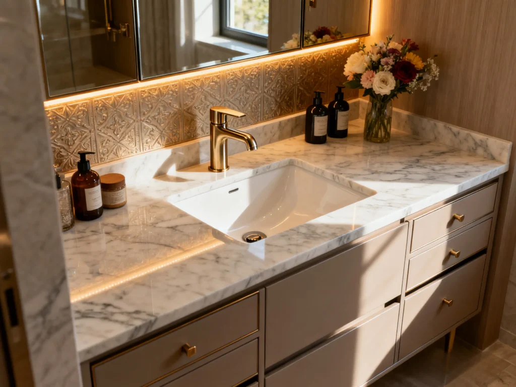 Bathroom cabinet with sink