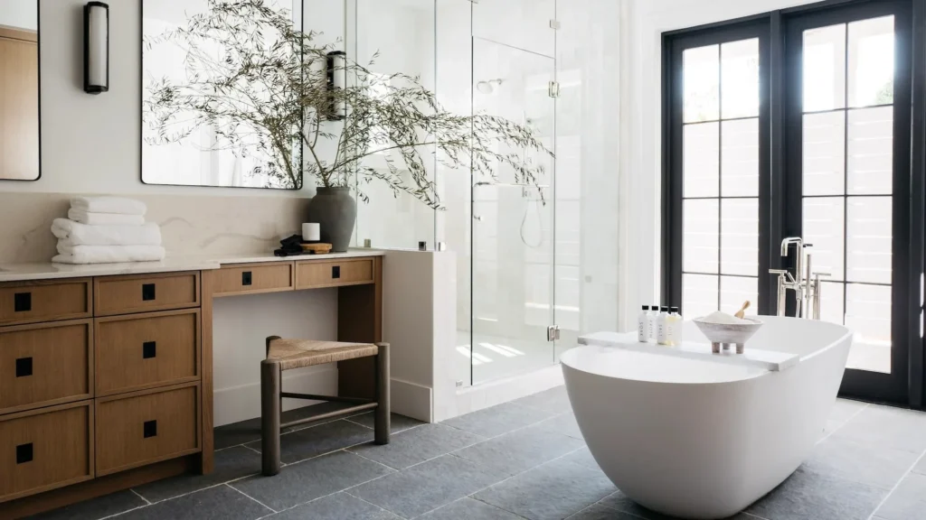 Bathroom trends 2025 in and out