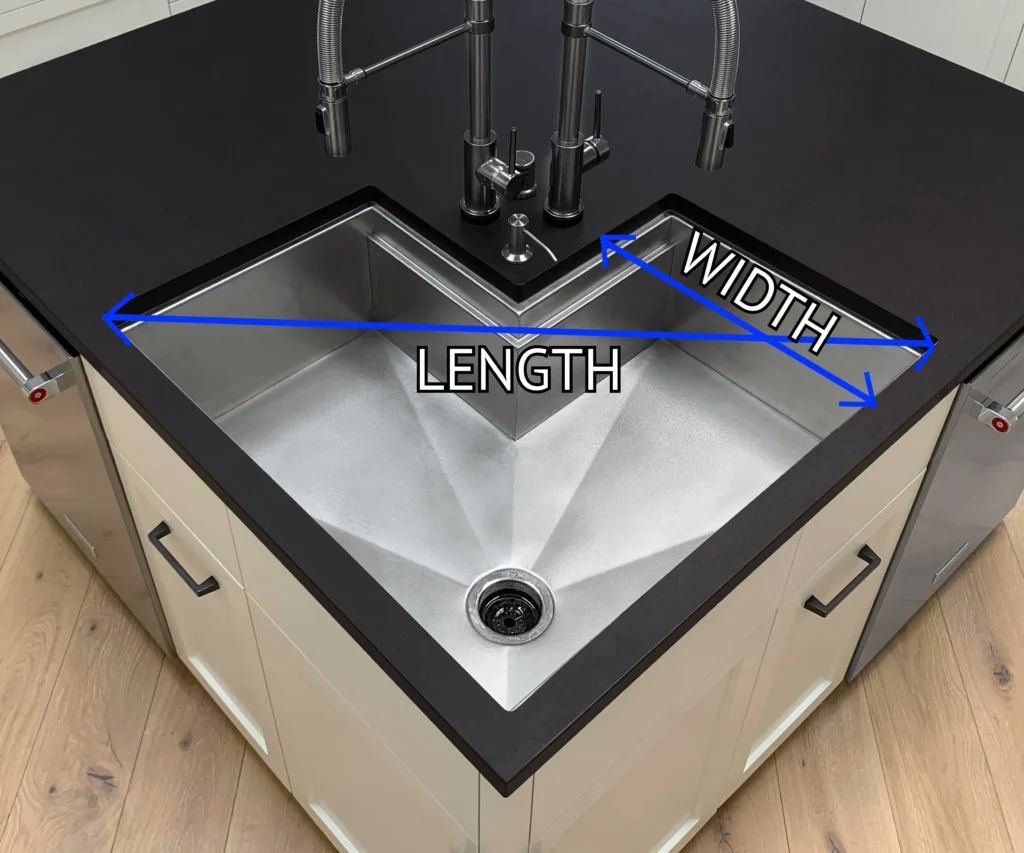 Corner kitchen sink under windows l shape