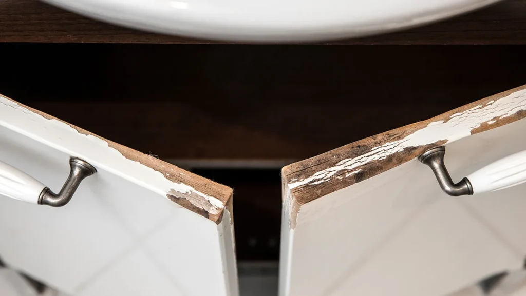 Damaged bathroom cabinet durability
