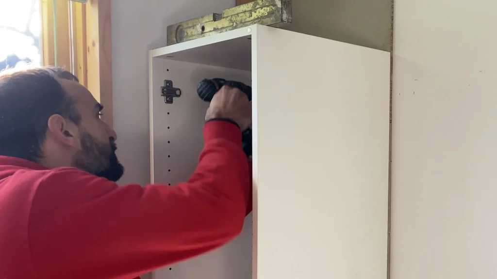 Find wall studs kitchen cabinet install