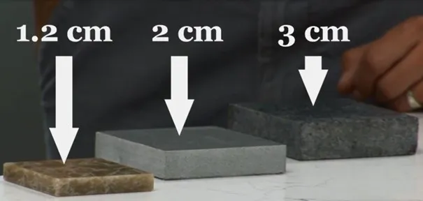 Granite countertop thickness 2cm 3cm mitered edge samples