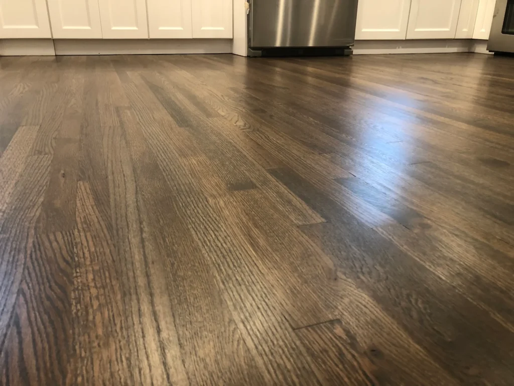 Gray hardwood floors warm greige trend