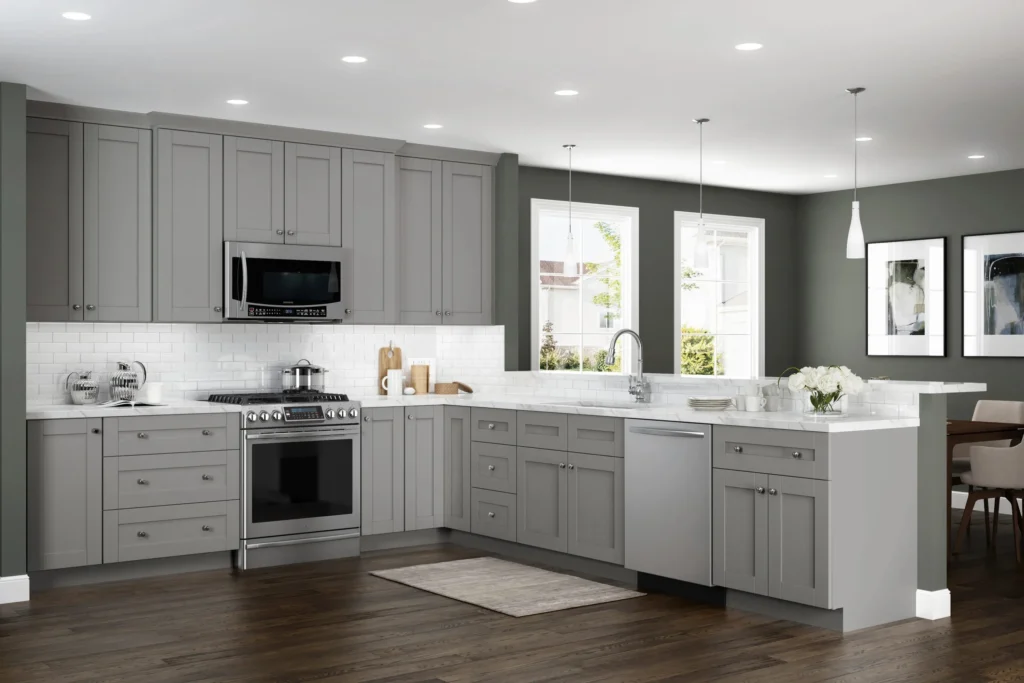 Greige kitchen cabinets 2025 timeless shades