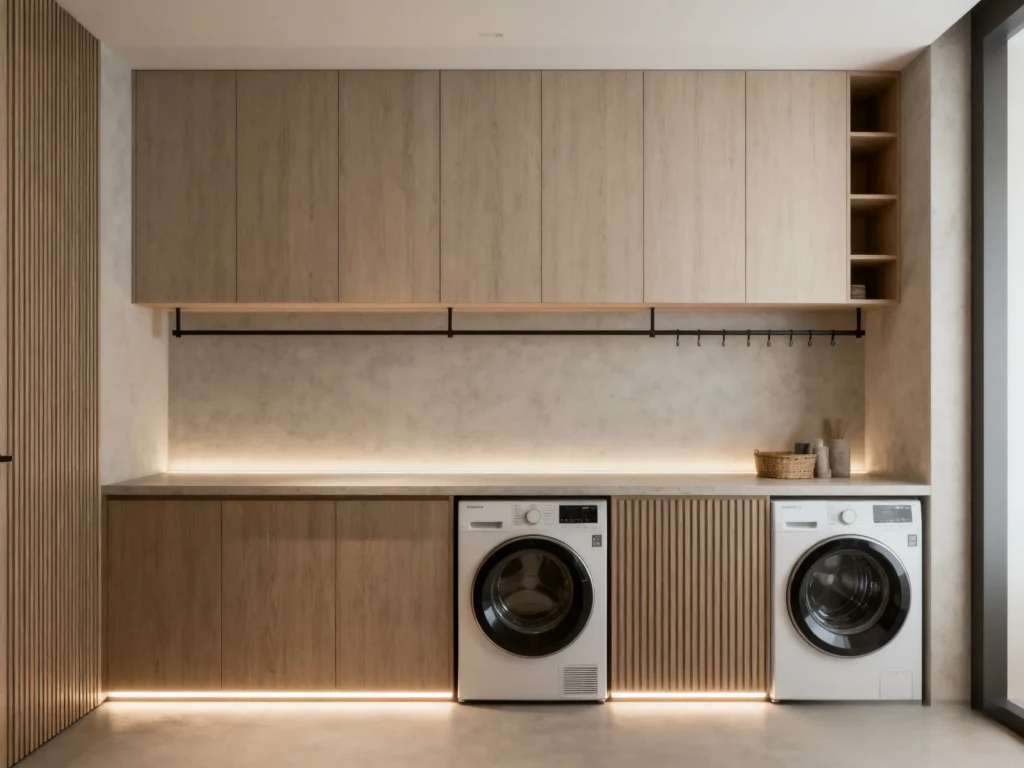 Hanging laundry room cabinets 1