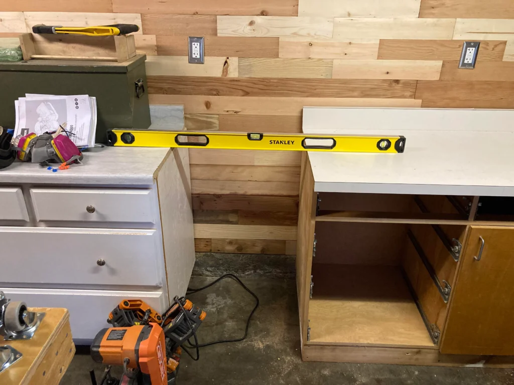 How to shim kitchen cabinets for level and plumb