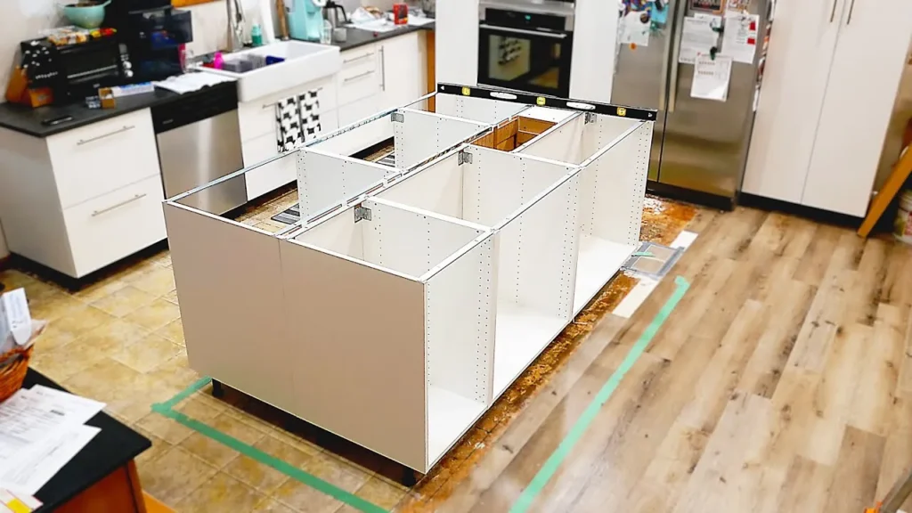 Install kitchen island diy