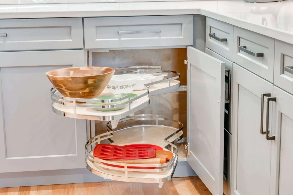 Kitchen blind corner hard to reach cabinet