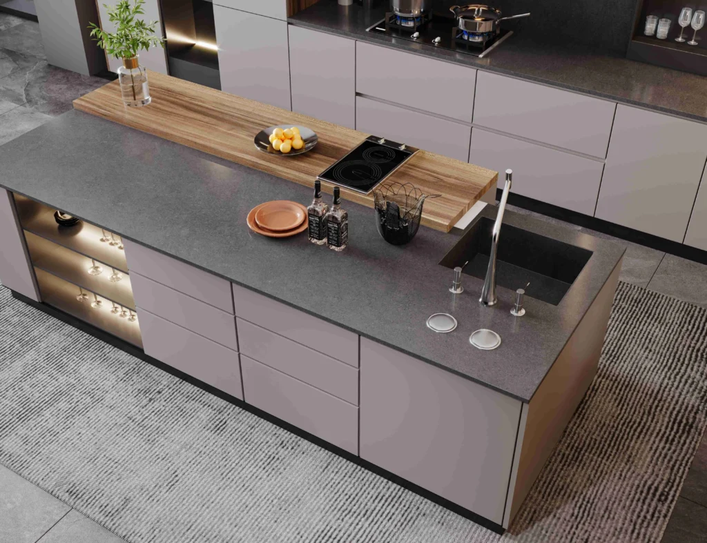 Kitchen island countertop materials