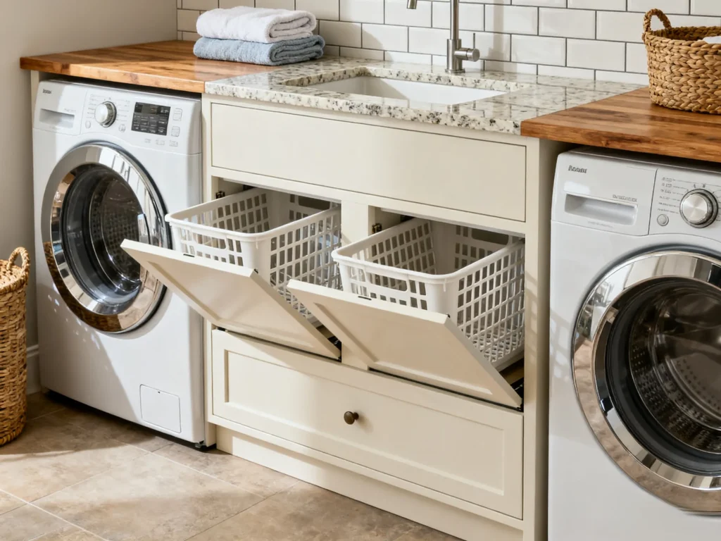 Laundry hamper cabinet 1