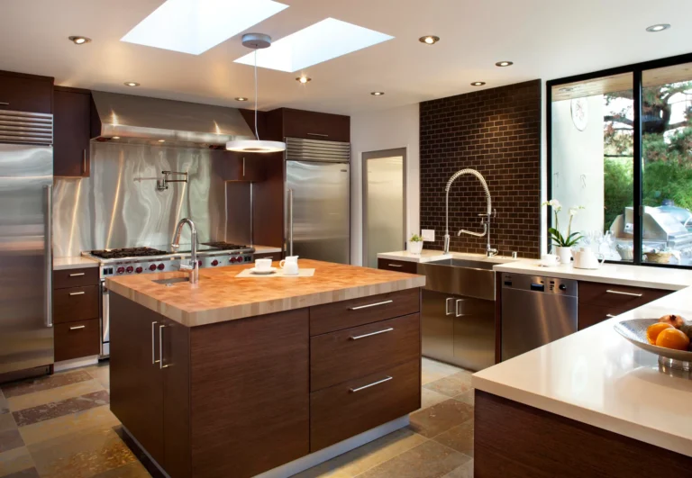 Matching kitchen and bathroom cabinets
