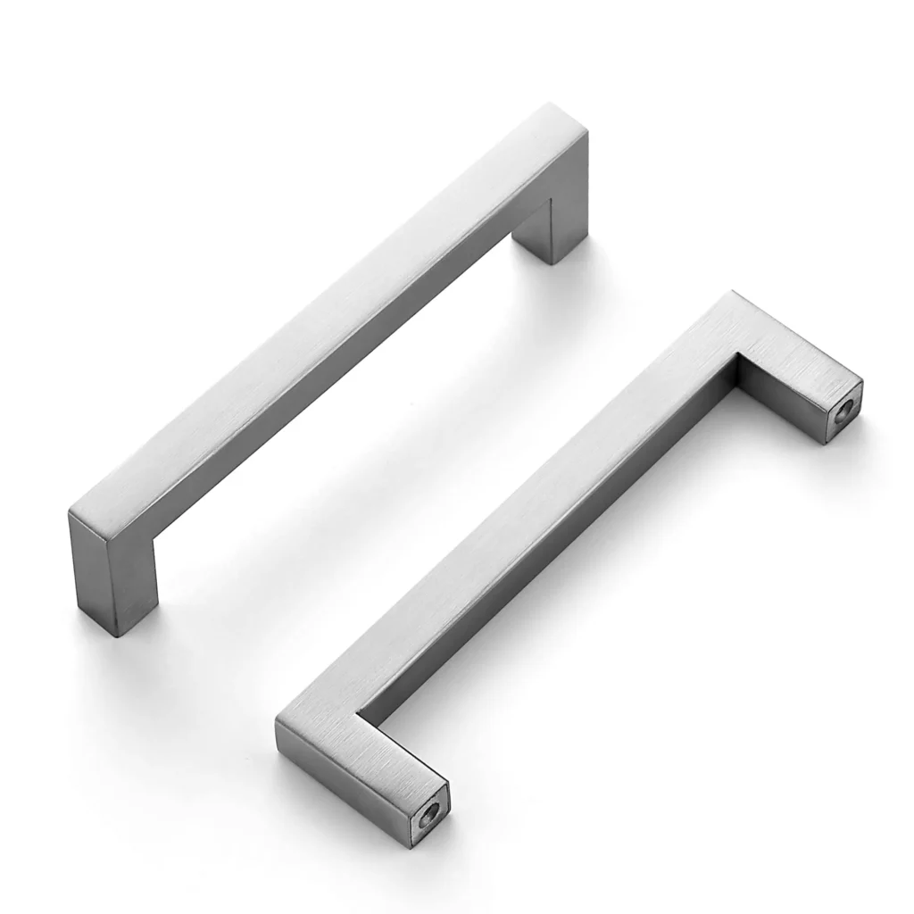 Modern cabinet hardware slim bar pull matte knob shaker