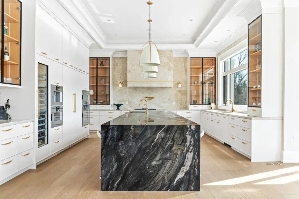 Modern granite countertop calm pattern 2025 matte hardware