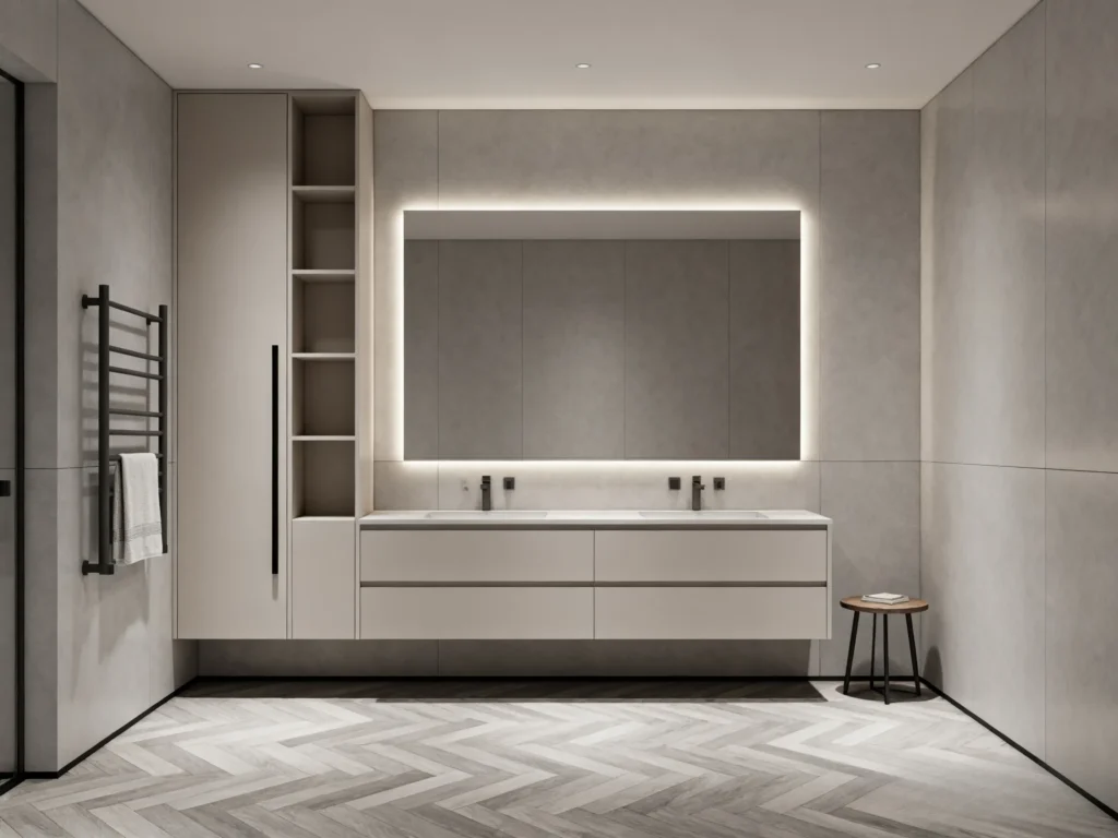 Narrow bathroom cabinet
