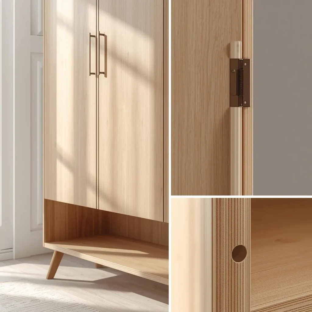 Plywood shoe cabinet